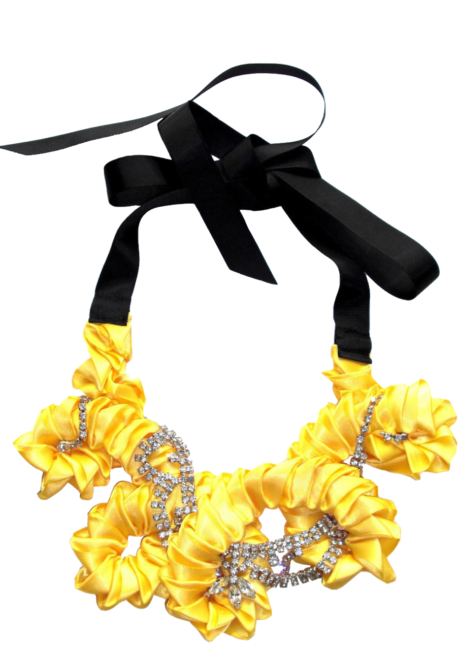 yellow moonlight necklace