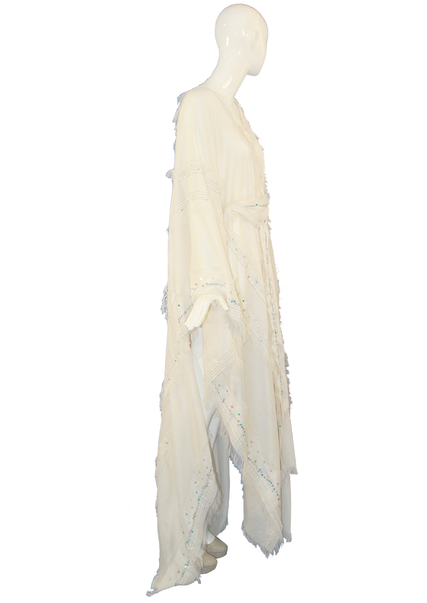 Slipover Blue Beaded Caftan